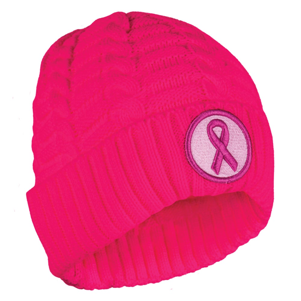 breast cancer beanie