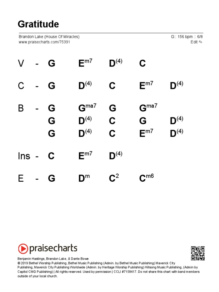 gratitude chord chart