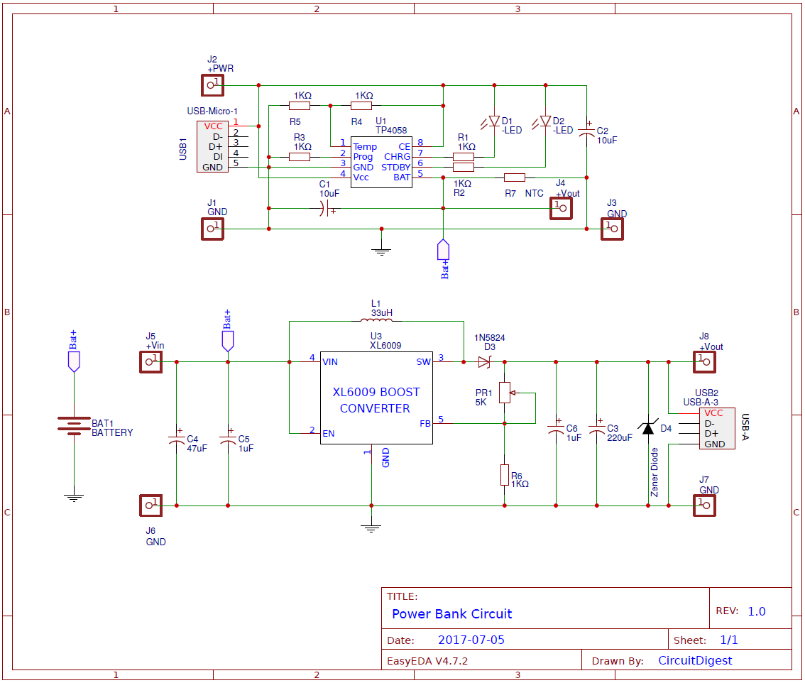 power bank schematic circuit diagram