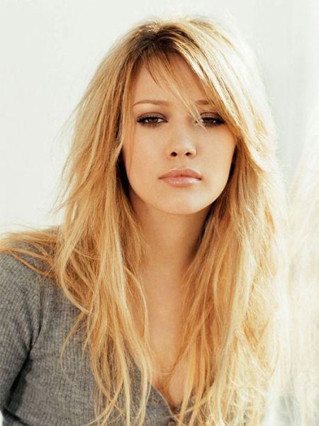 long layers with side fringe