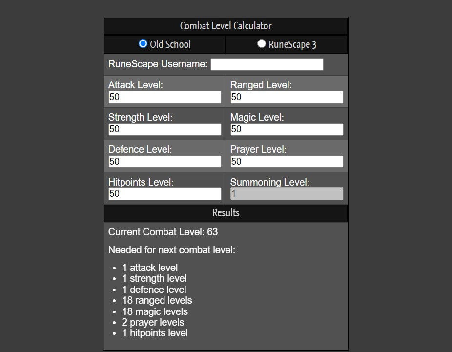 osrs combat calculator