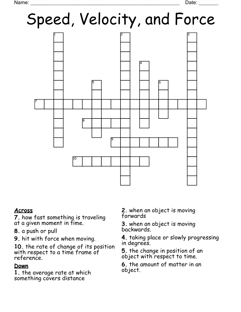 hit with force crossword