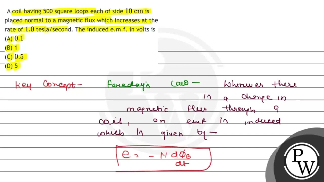 a coil having 500 square loops