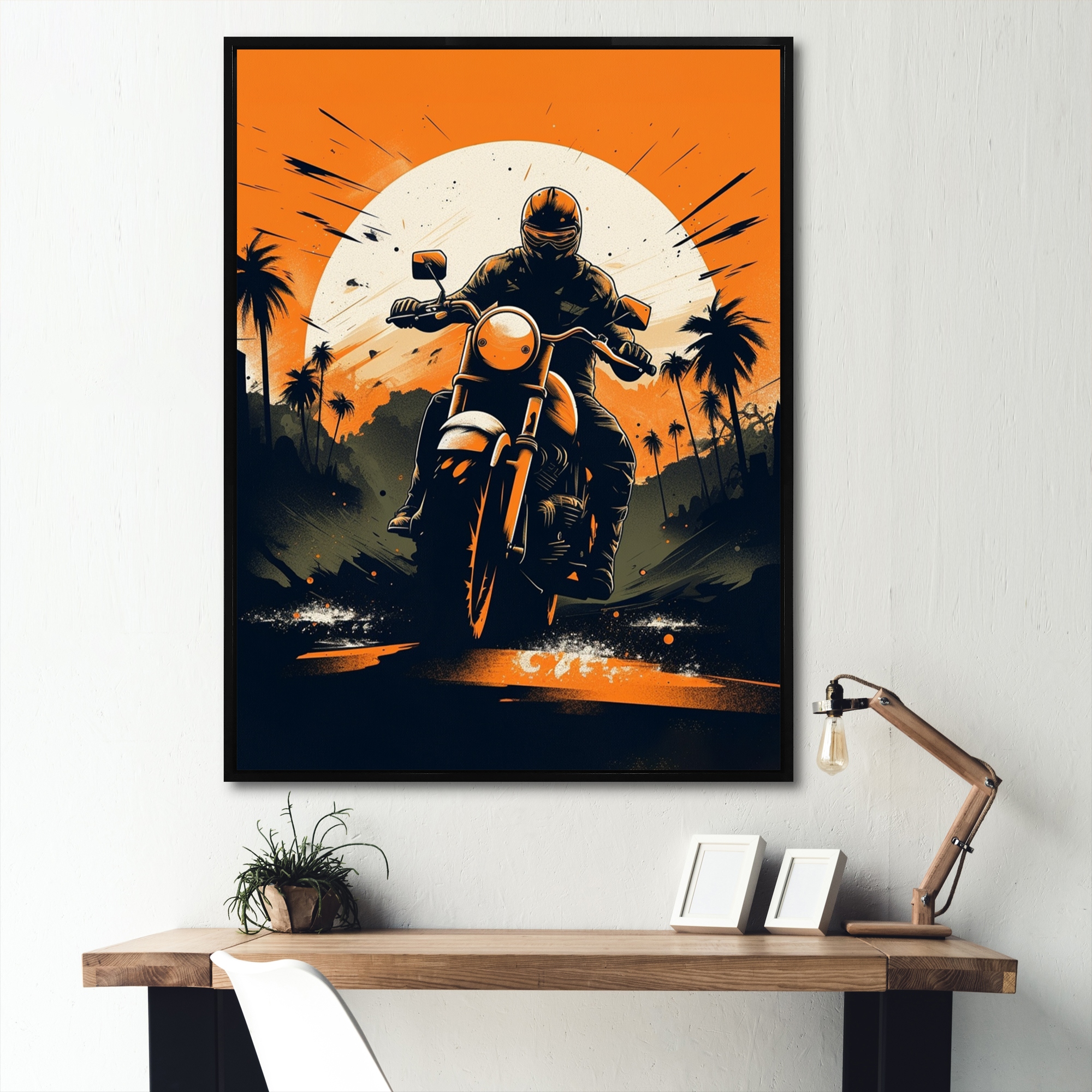 motorcycle wall art