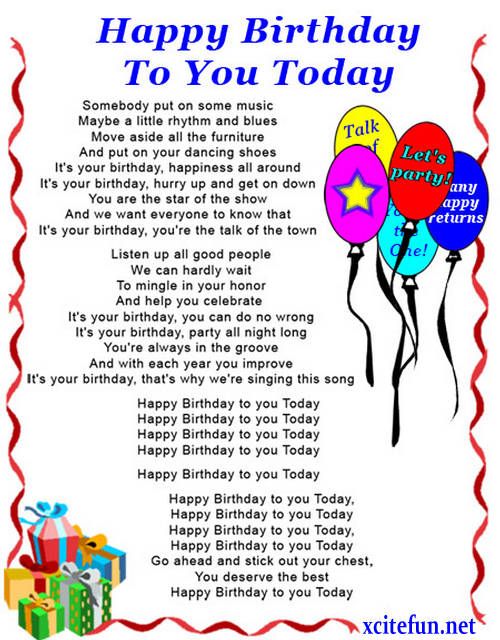 happy happy birthday song lyrics