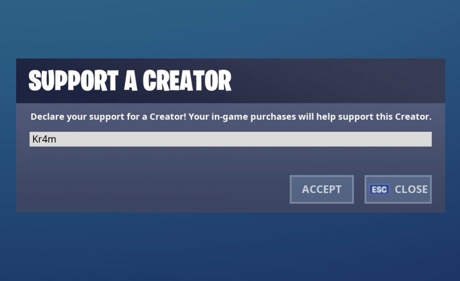 support a creator code