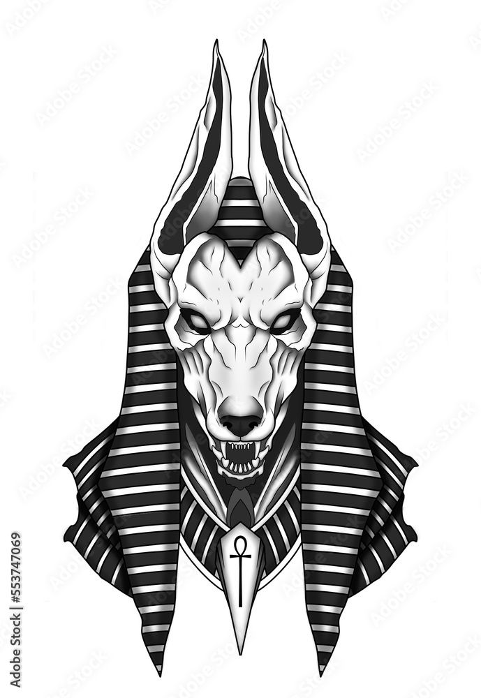 diseño anubis tattoo