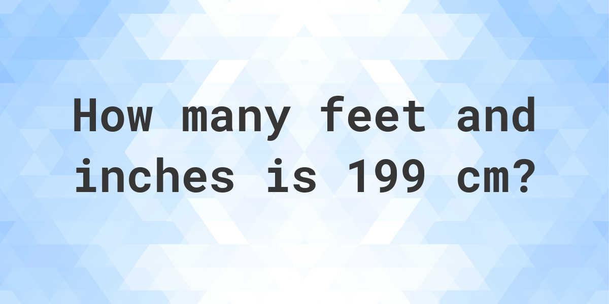 199cm to feet