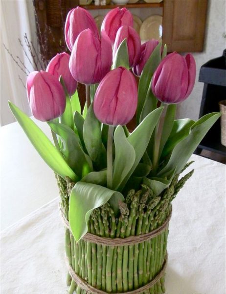 imagenes de arreglos florales con tulipanes