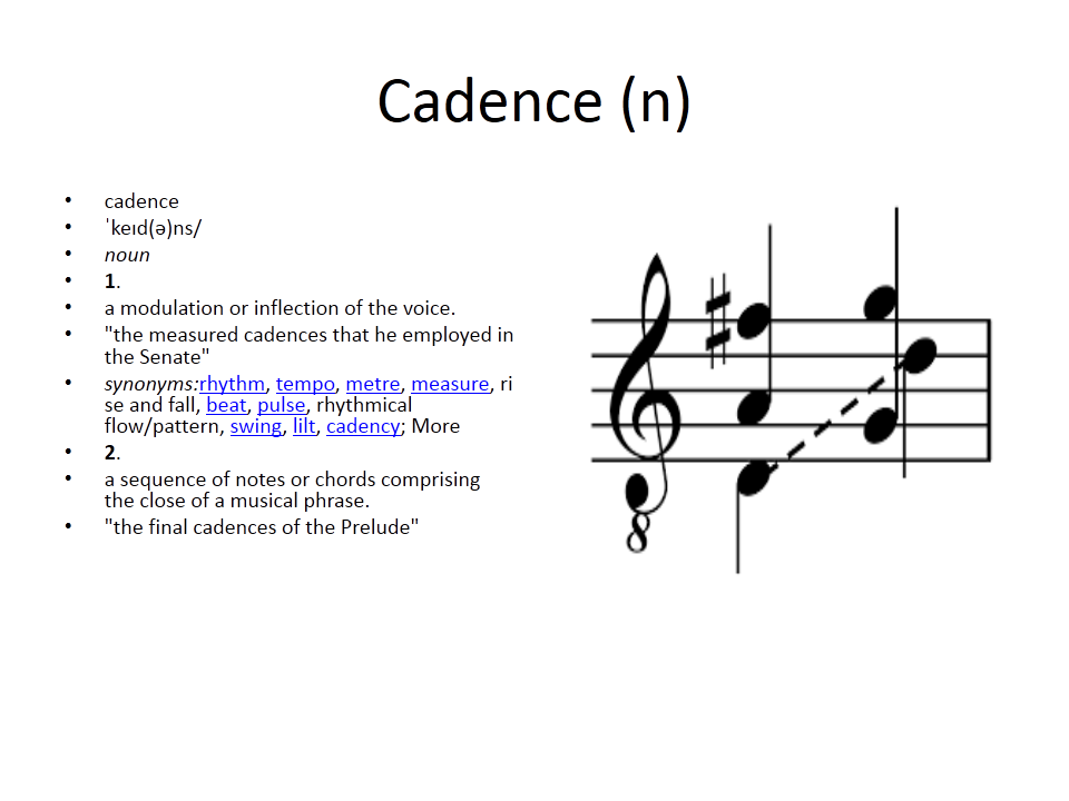 cadence meaning in telugu