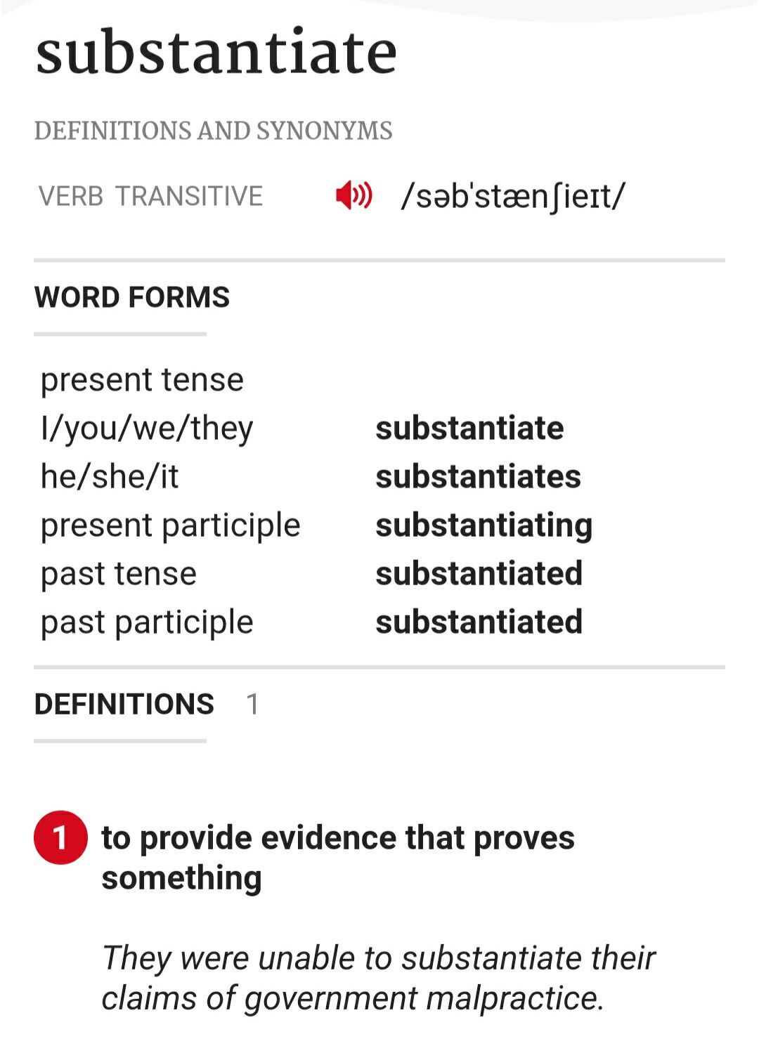 substantiate synonym