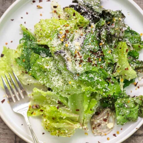 calories in lettuce salad with dressing