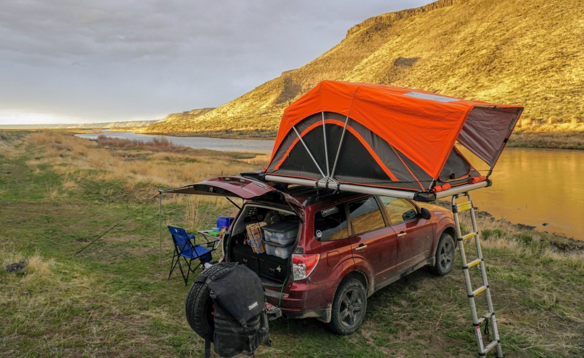 camp in subaru forester