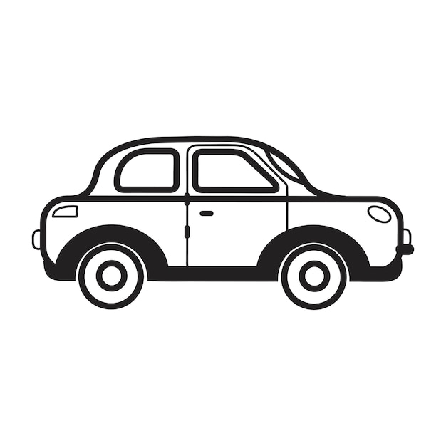 car clipart black and white