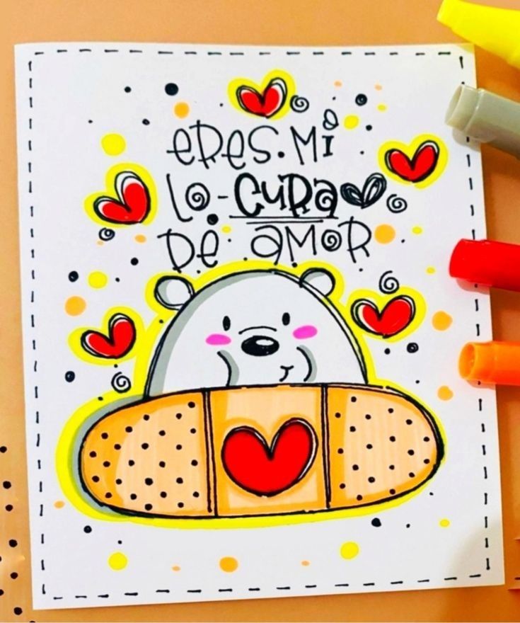 cartas de amor con dibujos tiernos