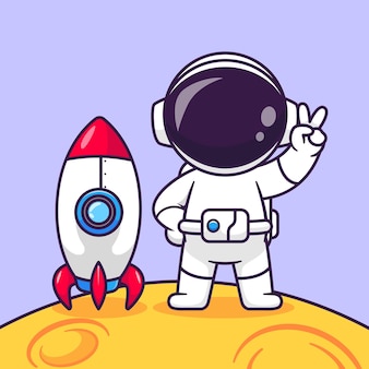 cartoon astronaut