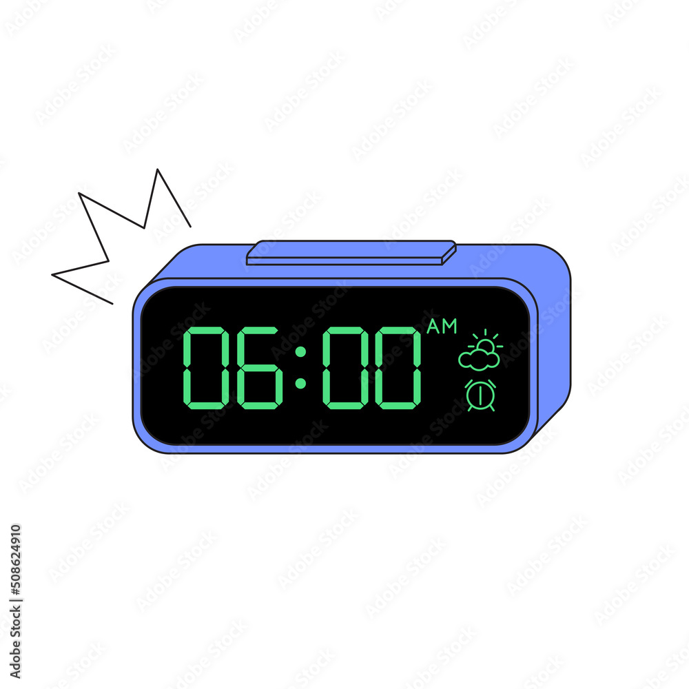 cartoon digital clock