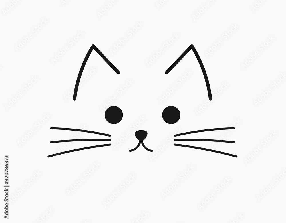 cat face line art