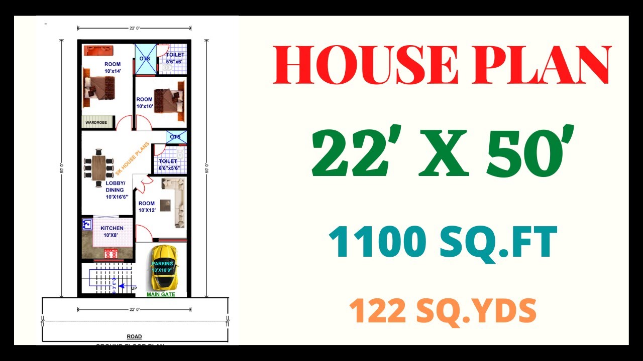 22 x 50 house plans