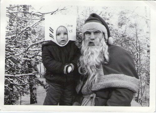 vintage creepy santa