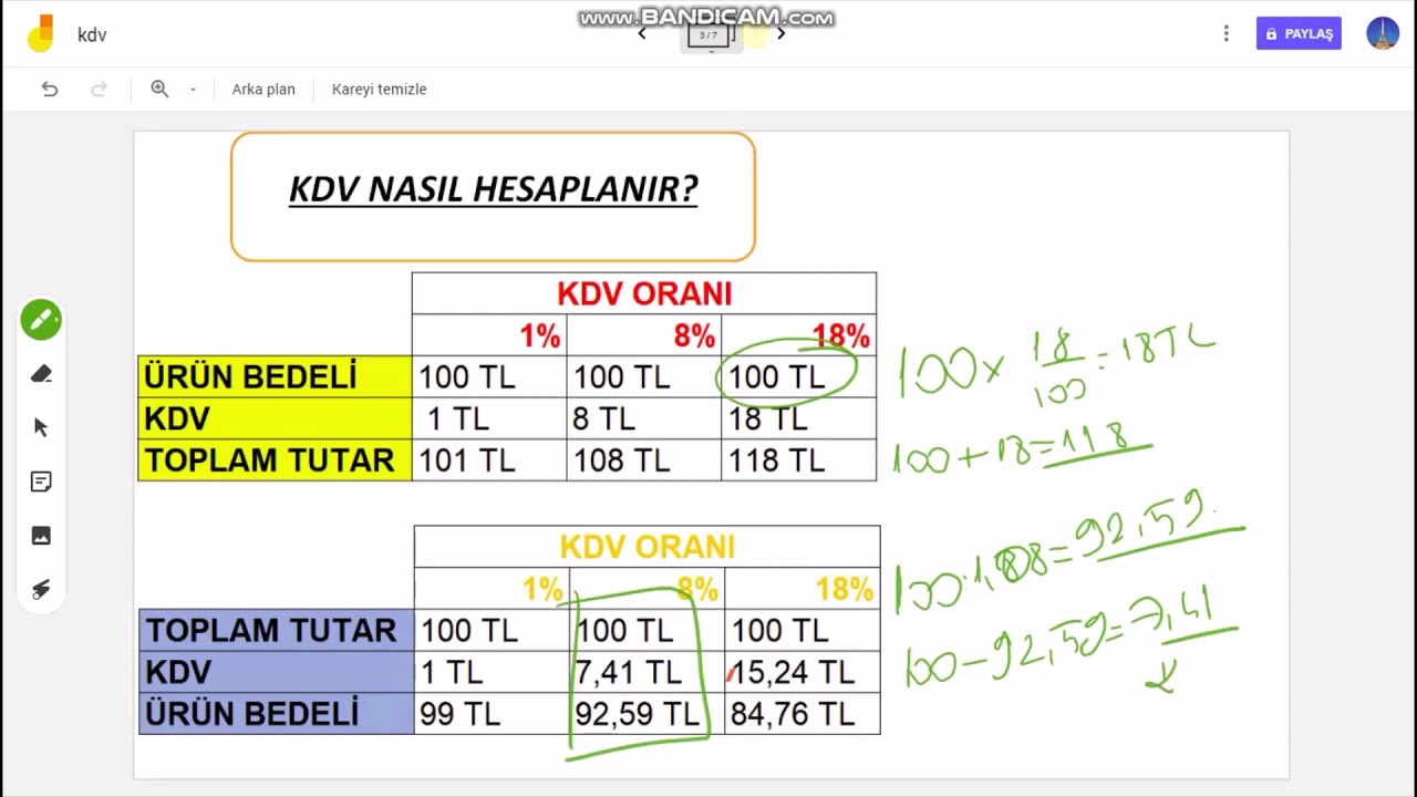 kdv hesaplama