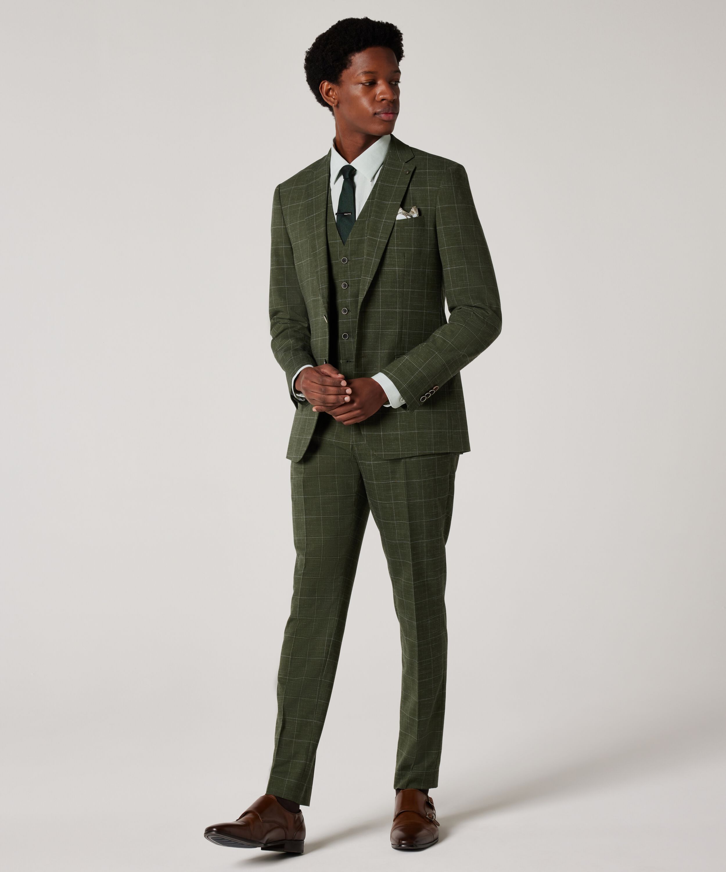 politix green suit