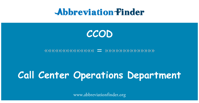 ccod full form in banking