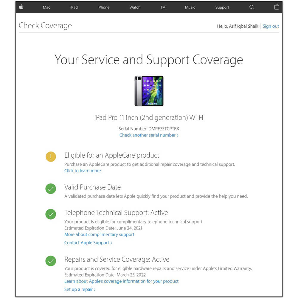 warranty extension apple