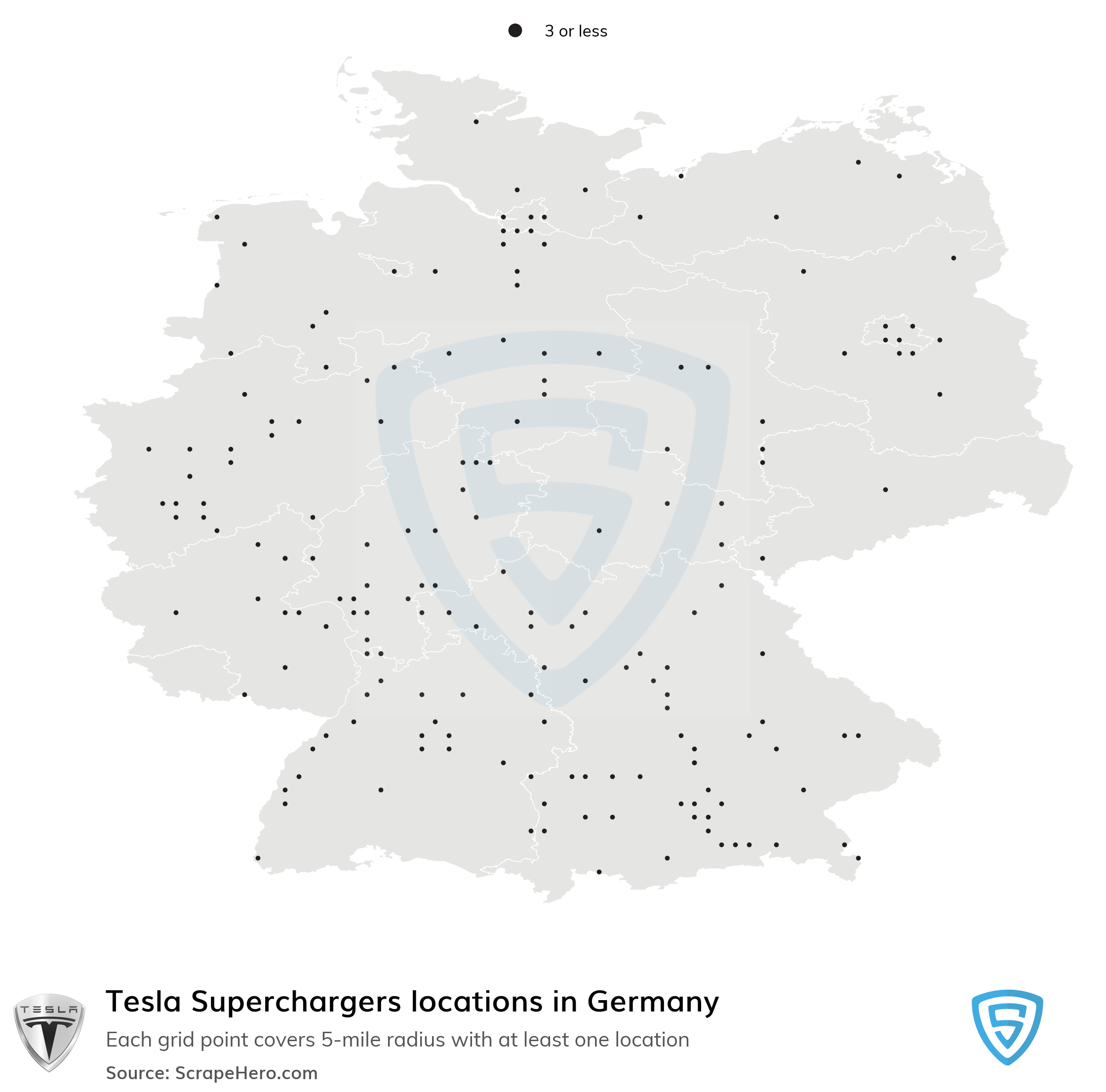 tesla supercharger germany map