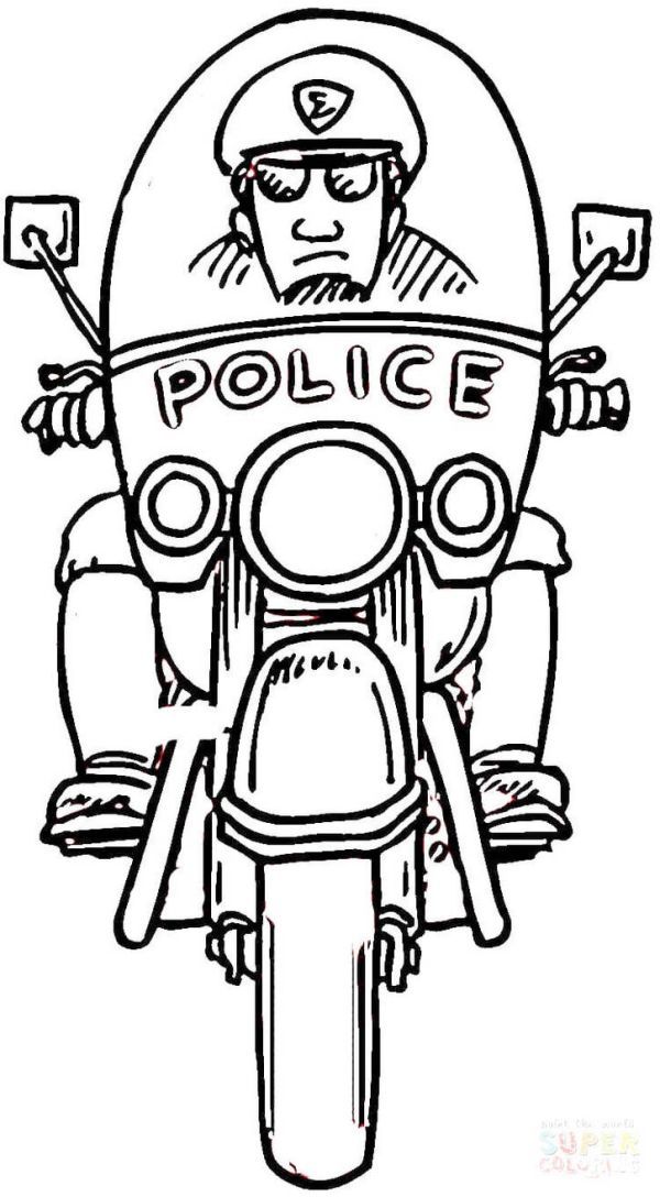 colouring pages police