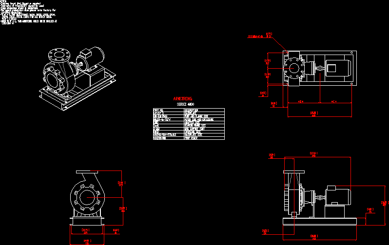 centrifugal pump autocad drawing