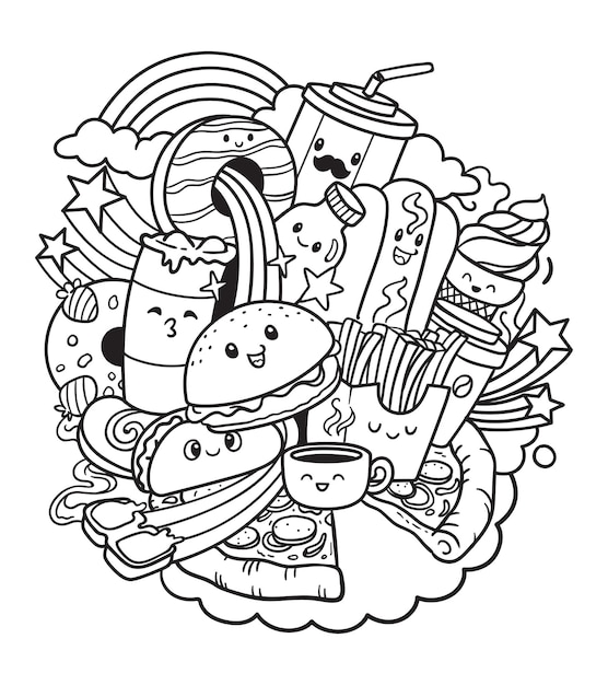 doodle coloring pages