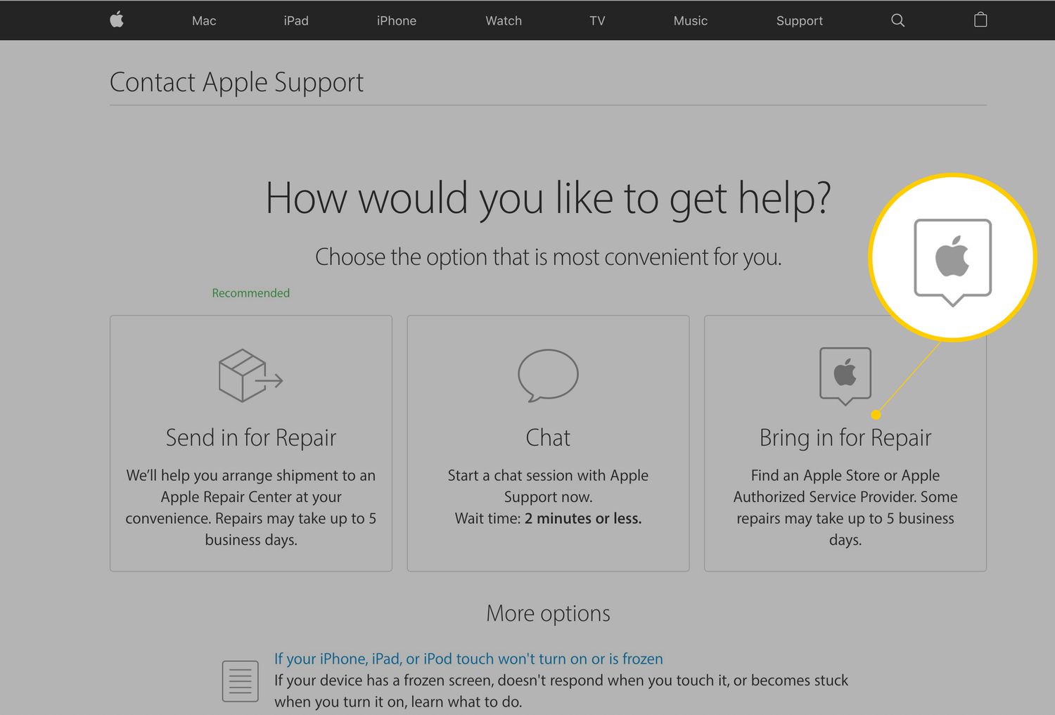 appointment for apple store repair