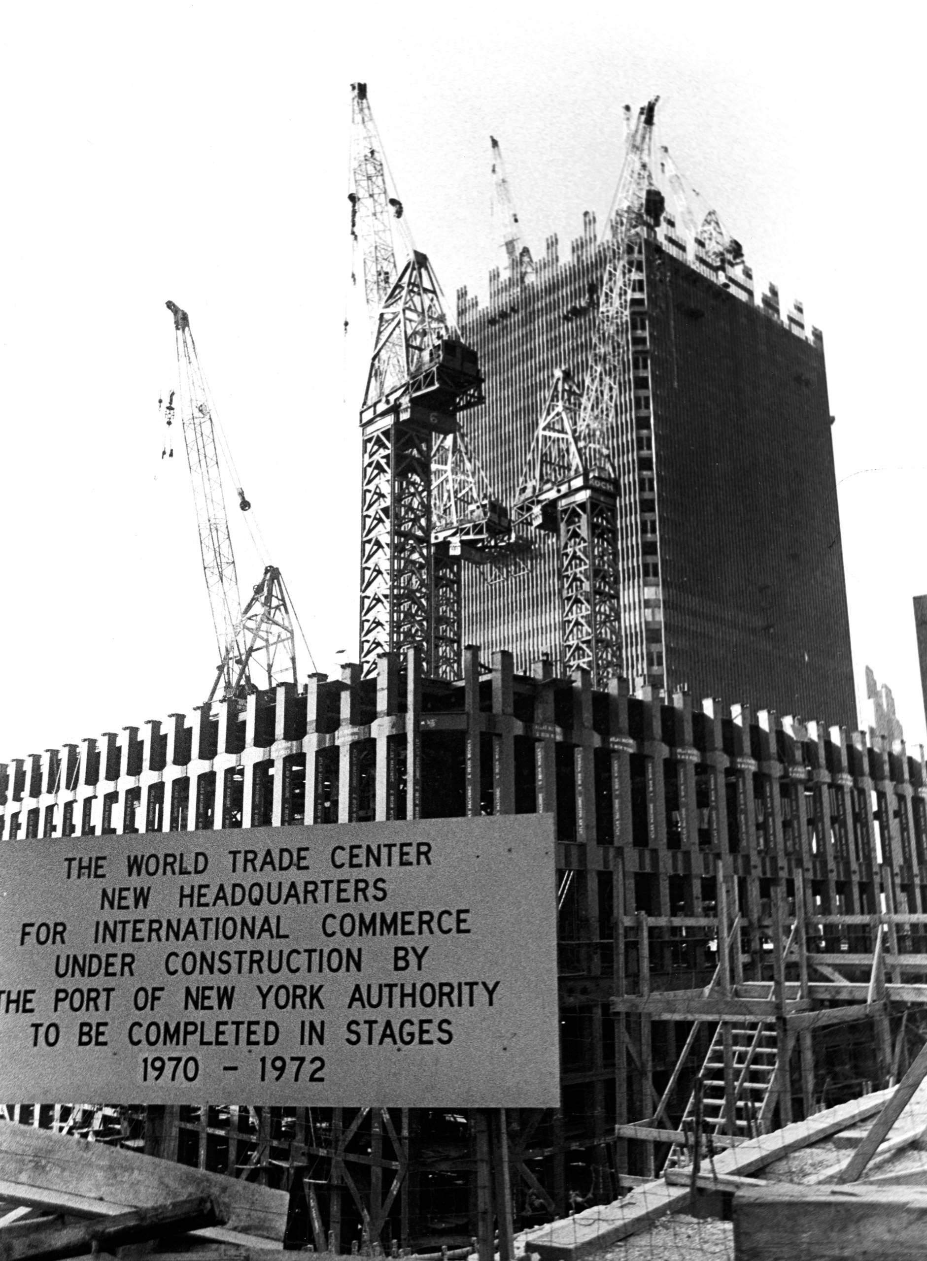 world trade center twin towers construction