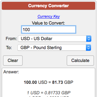 dollars to pounds calculator