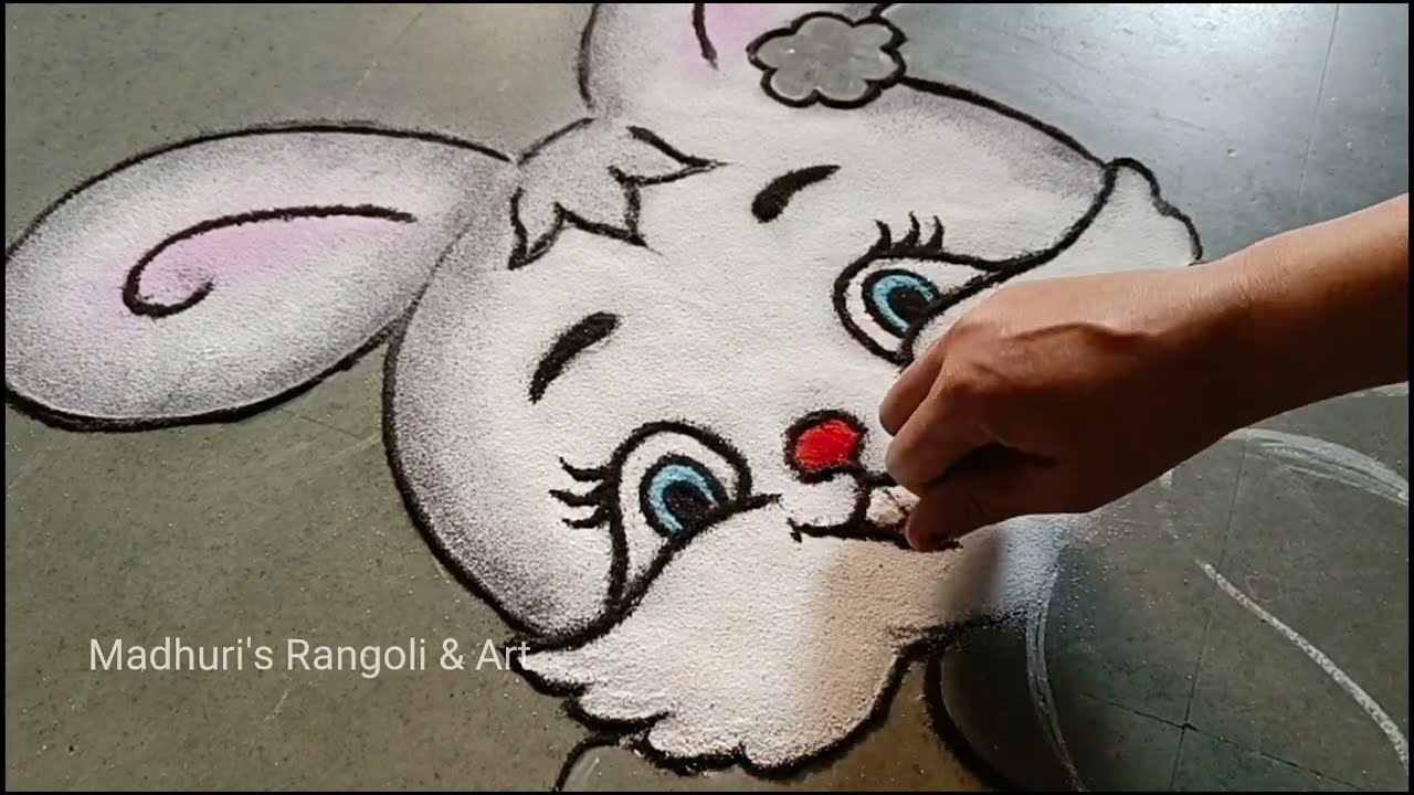 new year rangoli cartoon