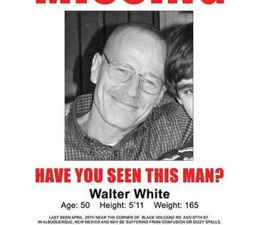 missing walter white poster