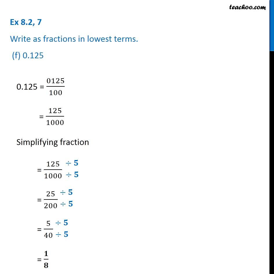 0.125 in fraction form