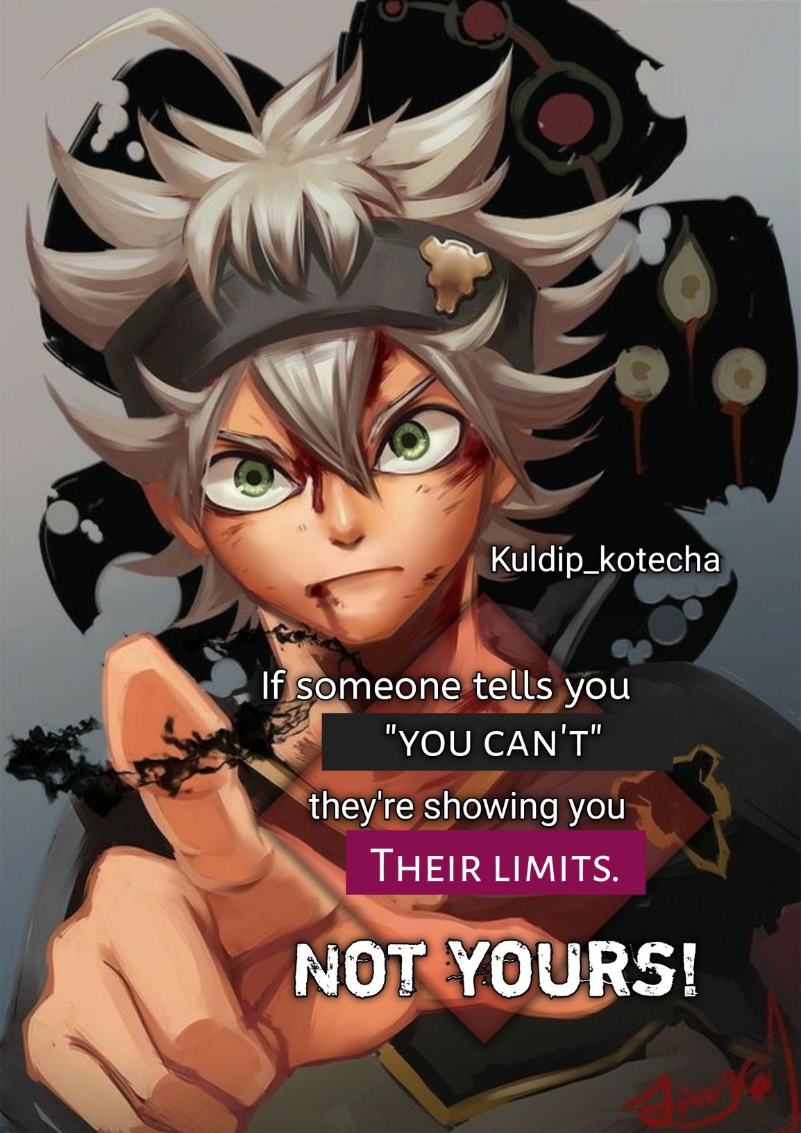 black clover inspirational quotes