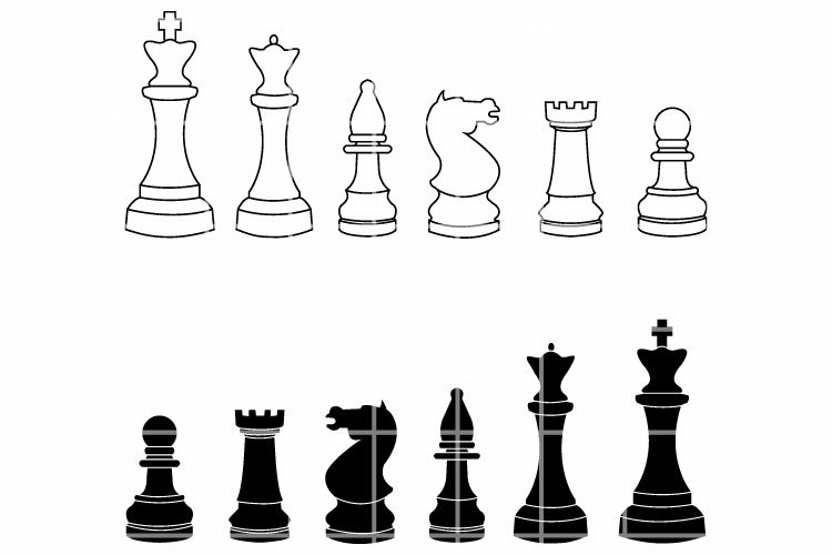 chess pieces clipart