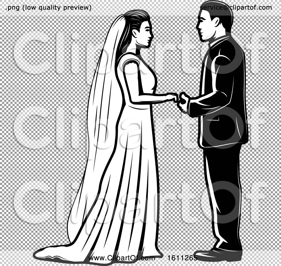 christian wedding clipart black and white