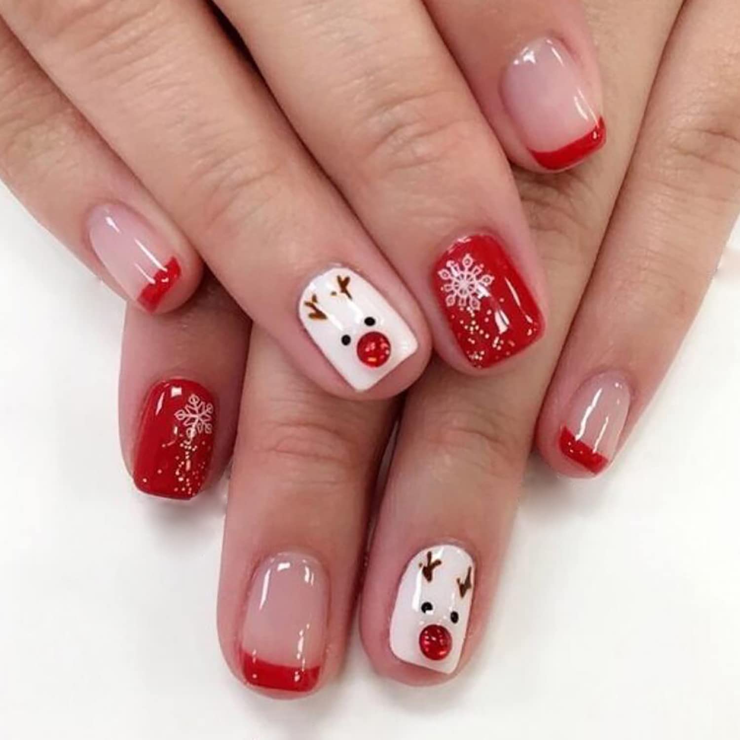 christmas gel nail art designs