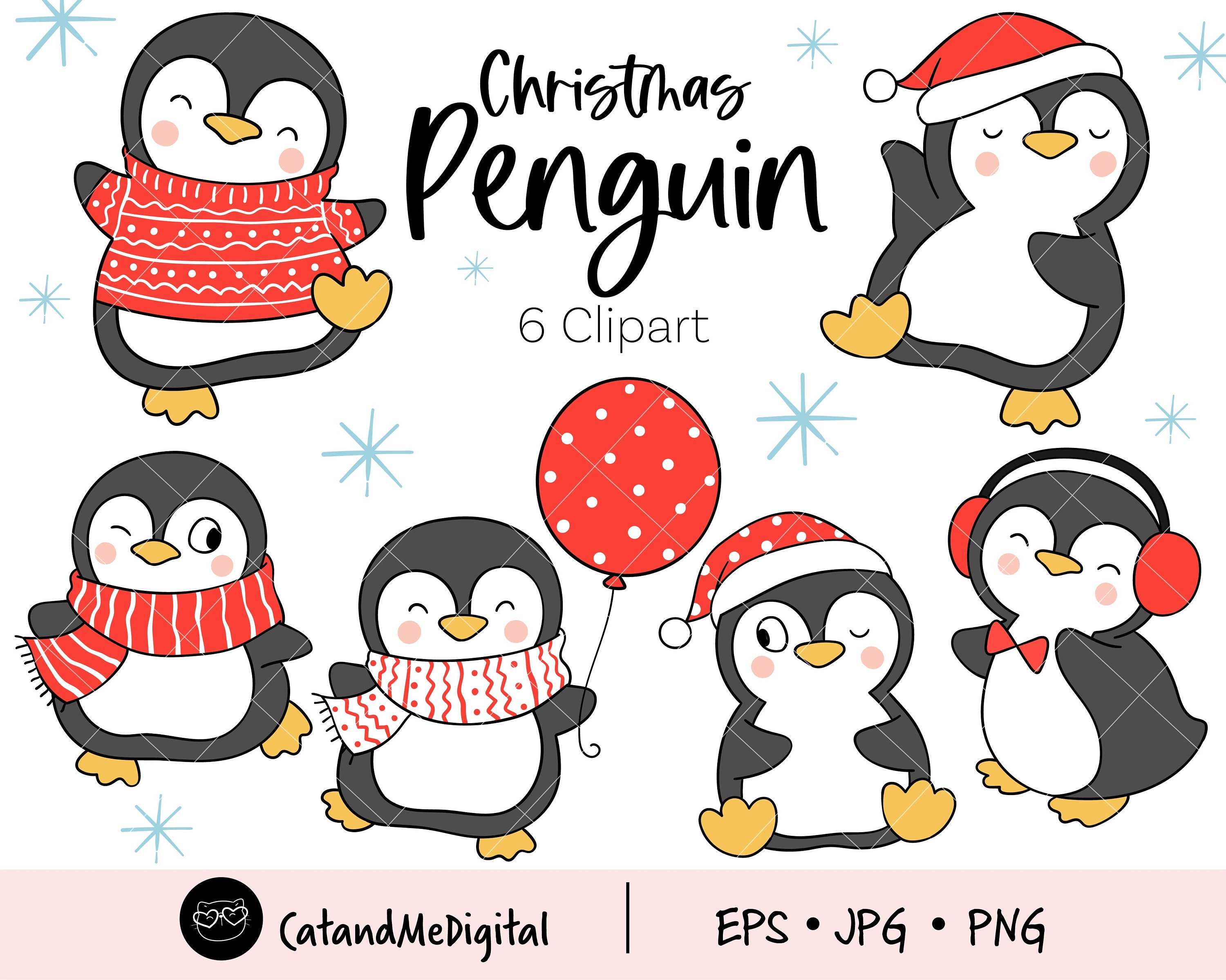 christmas penguin clipart