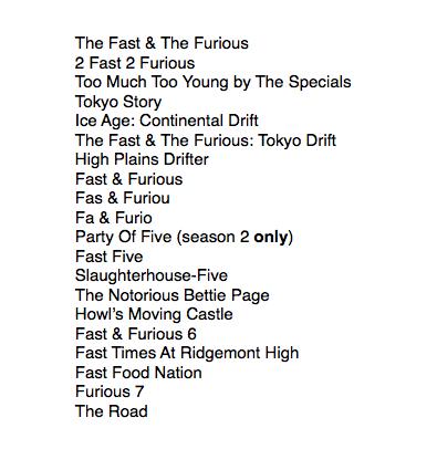 chronological order of fast and furious