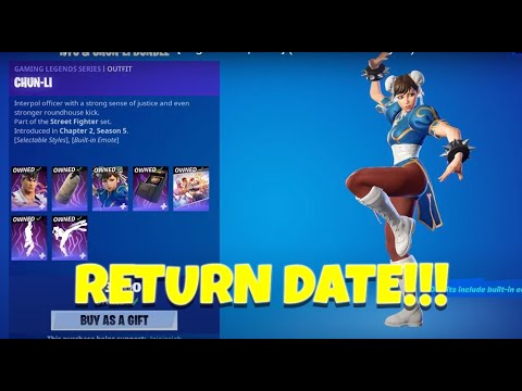 chun li fortnite item shop