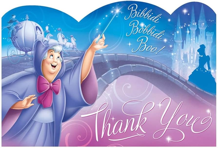 cinderella thank you cards