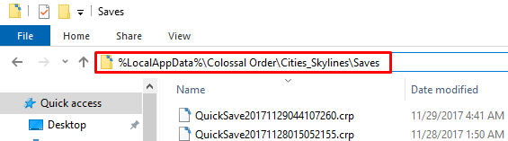 cities skylines save location