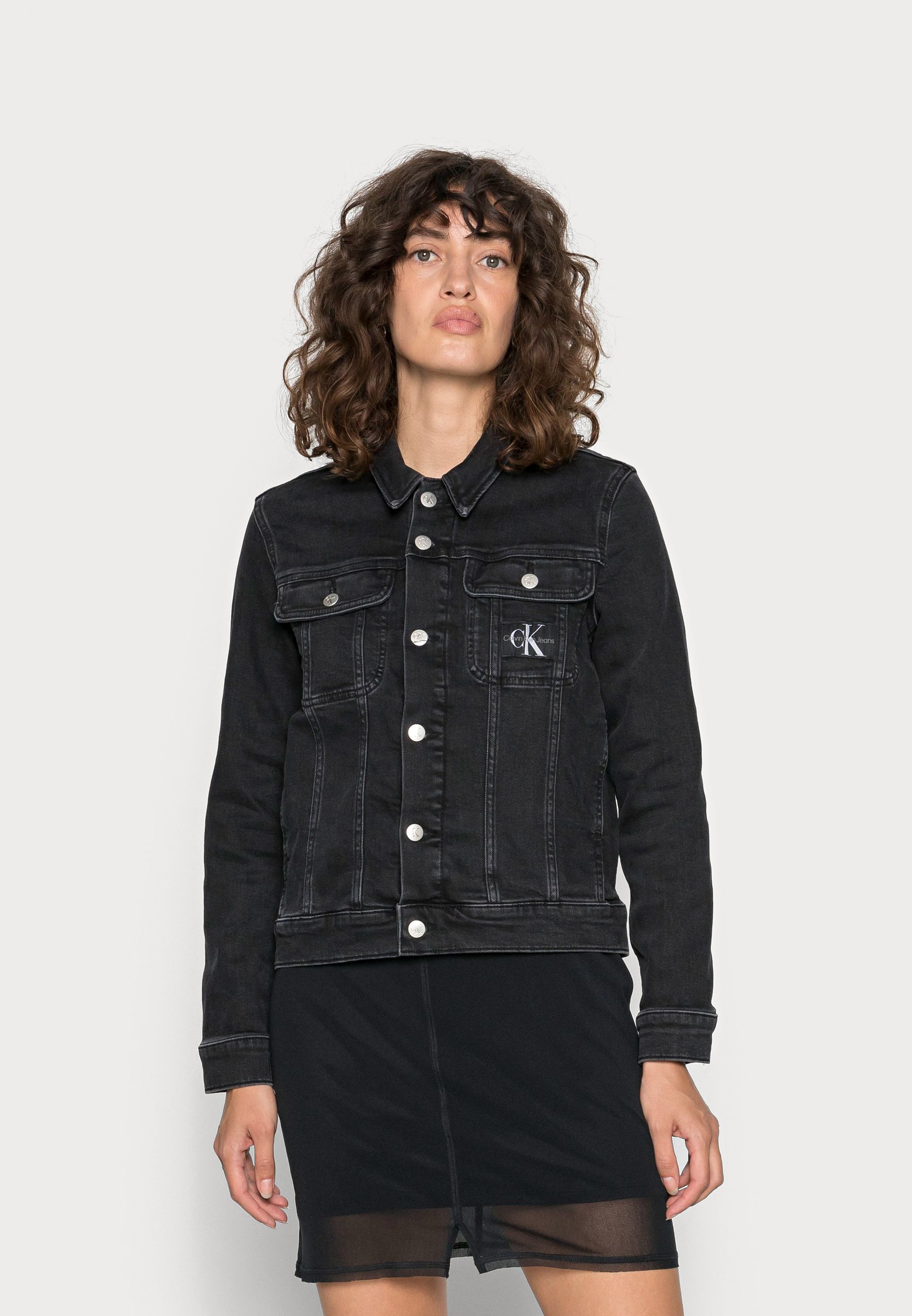 ck black denim jacket