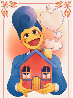 clown illustration welcome home