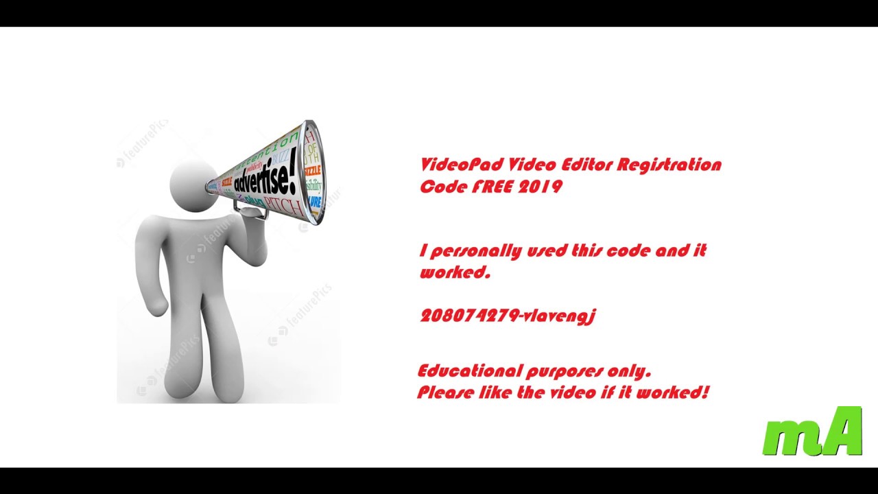 code for videopad